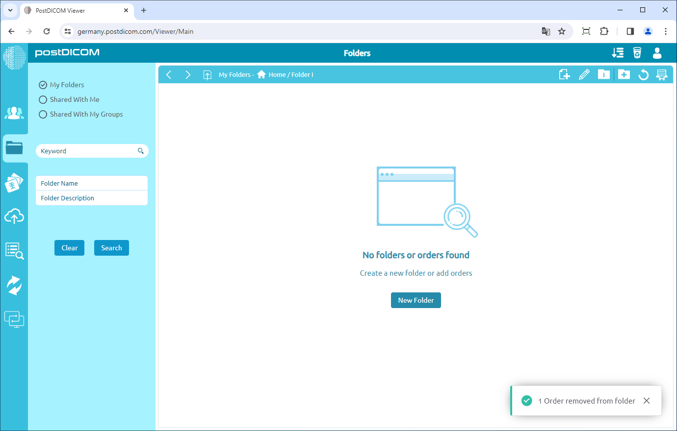 Patiëntorders toevoegen aan mappen