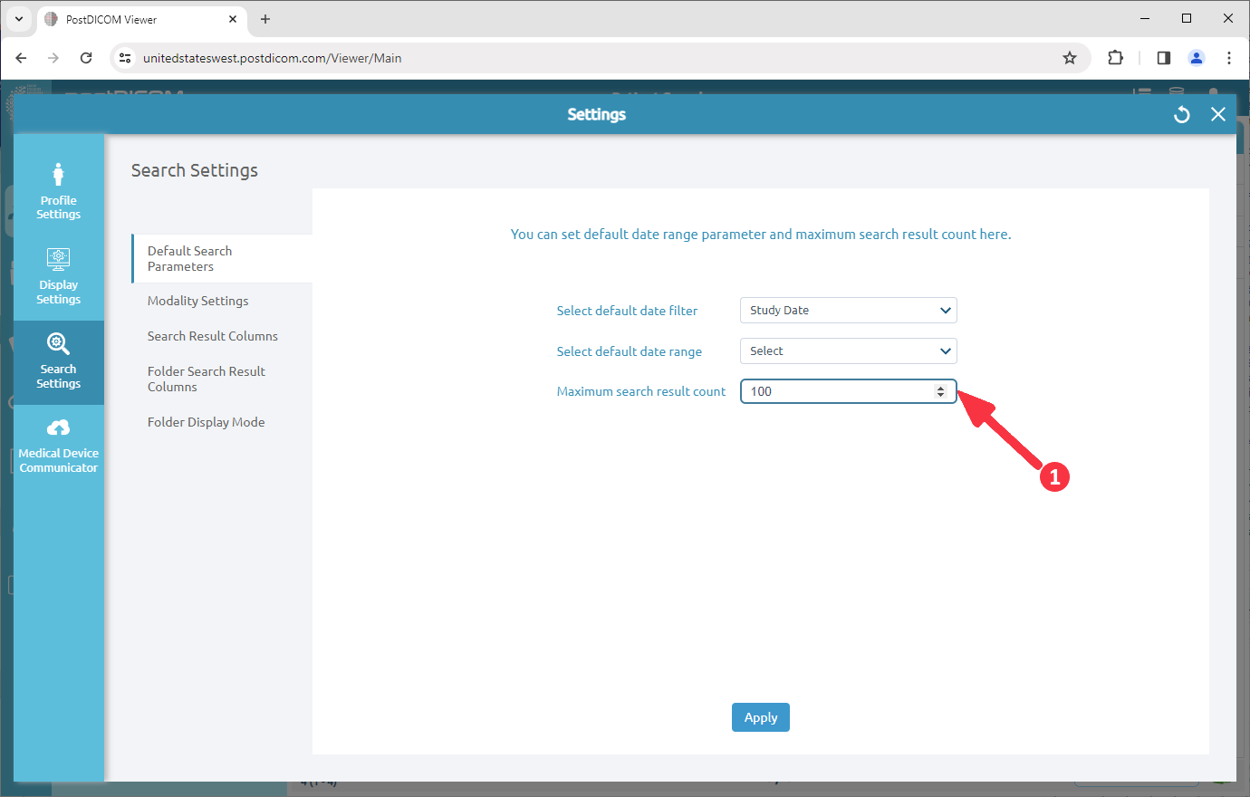 Standaard Zoekparameters Wijzigen