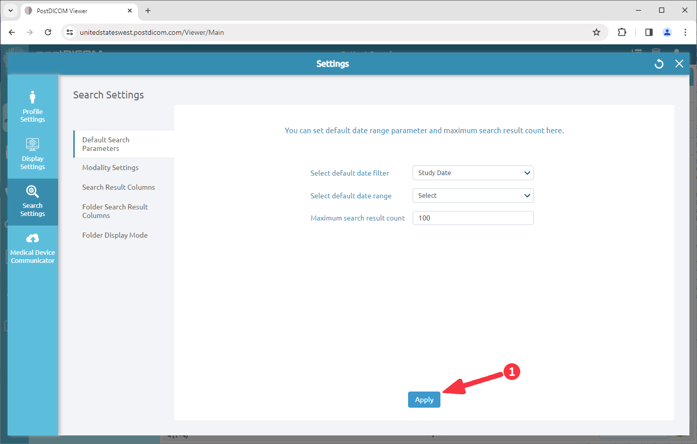 Standaard Zoekparameters Wijzigen
