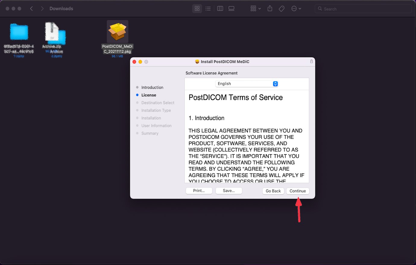Aanmaken, downloaden en installeren van Medical Device Communicator (MeDiC) voor MacOS