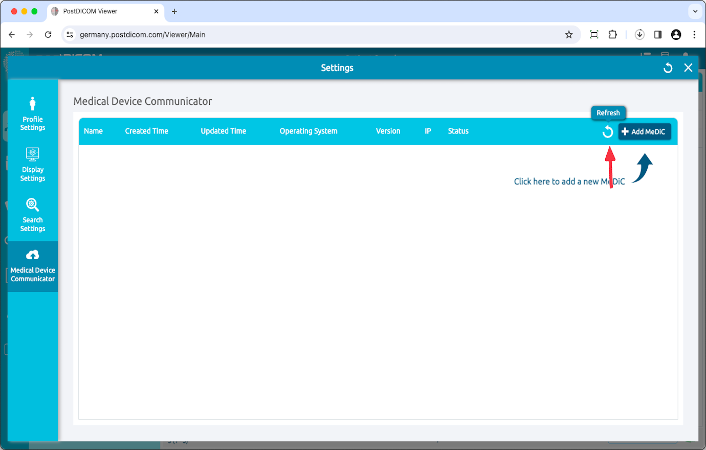 Aanmaken, downloaden en installeren van Medical Device Communicator (MeDiC) voor MacOS