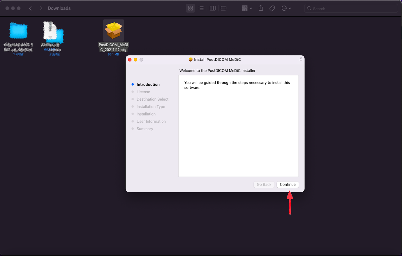 Aanmaken, downloaden en installeren van Medical Device Communicator (MeDiC) voor MacOS