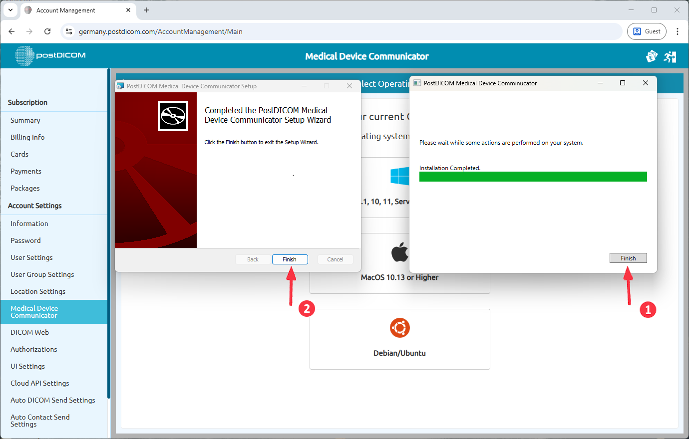 Medical Device Communicator (MeDiC) aanmaken, downloaden en installeren voor Windows