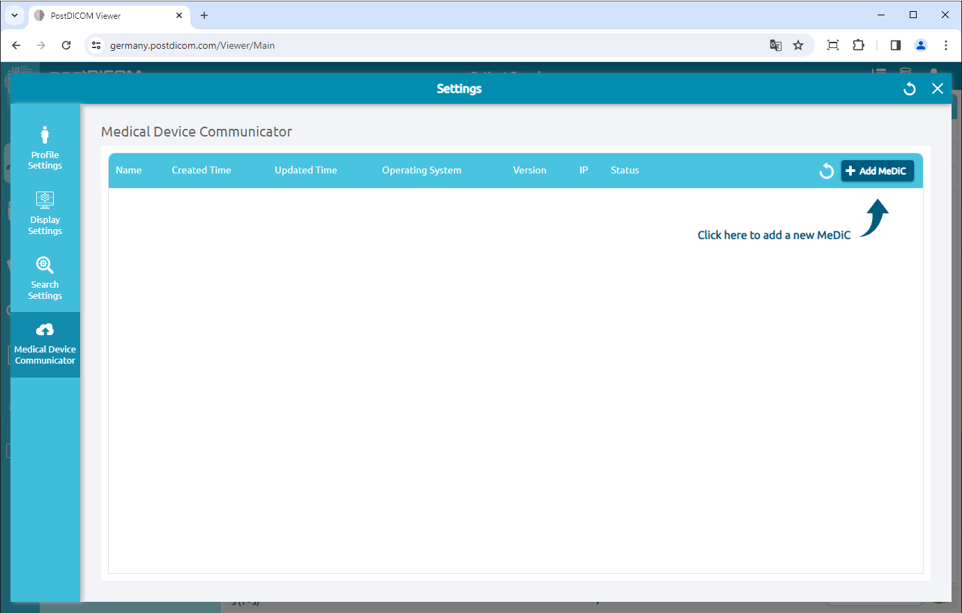 Medical Device Communicator (MeDiC) aanmaken, downloaden en installeren voor Windows
