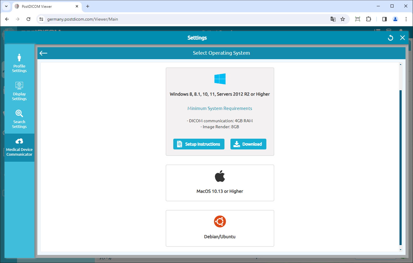 Medical Device Communicator (MeDiC) aanmaken, downloaden en installeren voor Windows