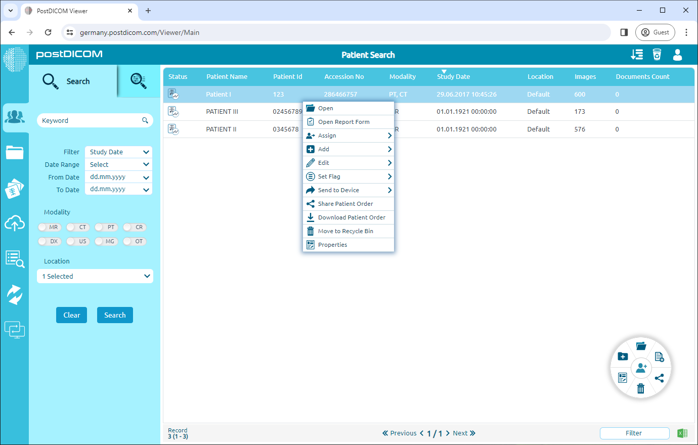 Patiëntbeelden downloaden en cd's branden