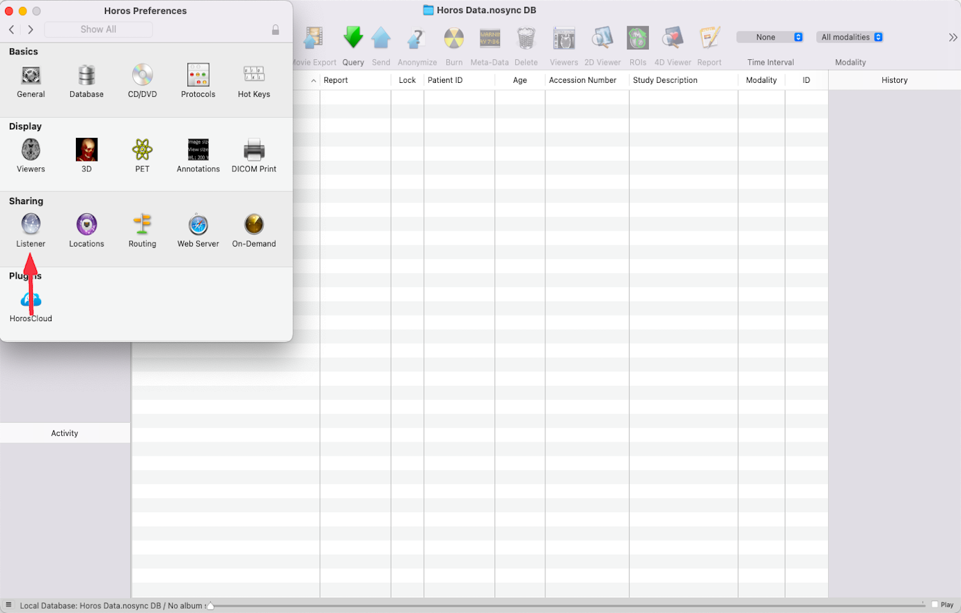 Medical Device Communicator (MeDiC) PACS-serverinstellingen bewerken voor MacOS