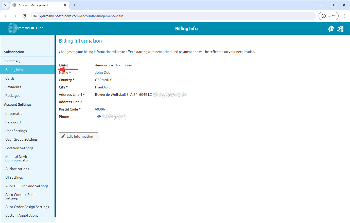 Uw factureringsgegevens beheren