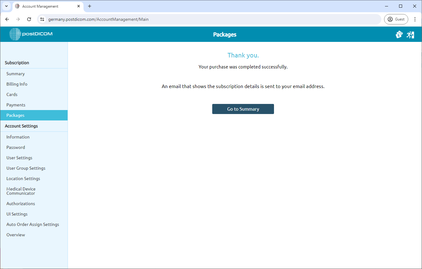 Hoe u zich abonneert op de betaalde pakketten van PostDICOM