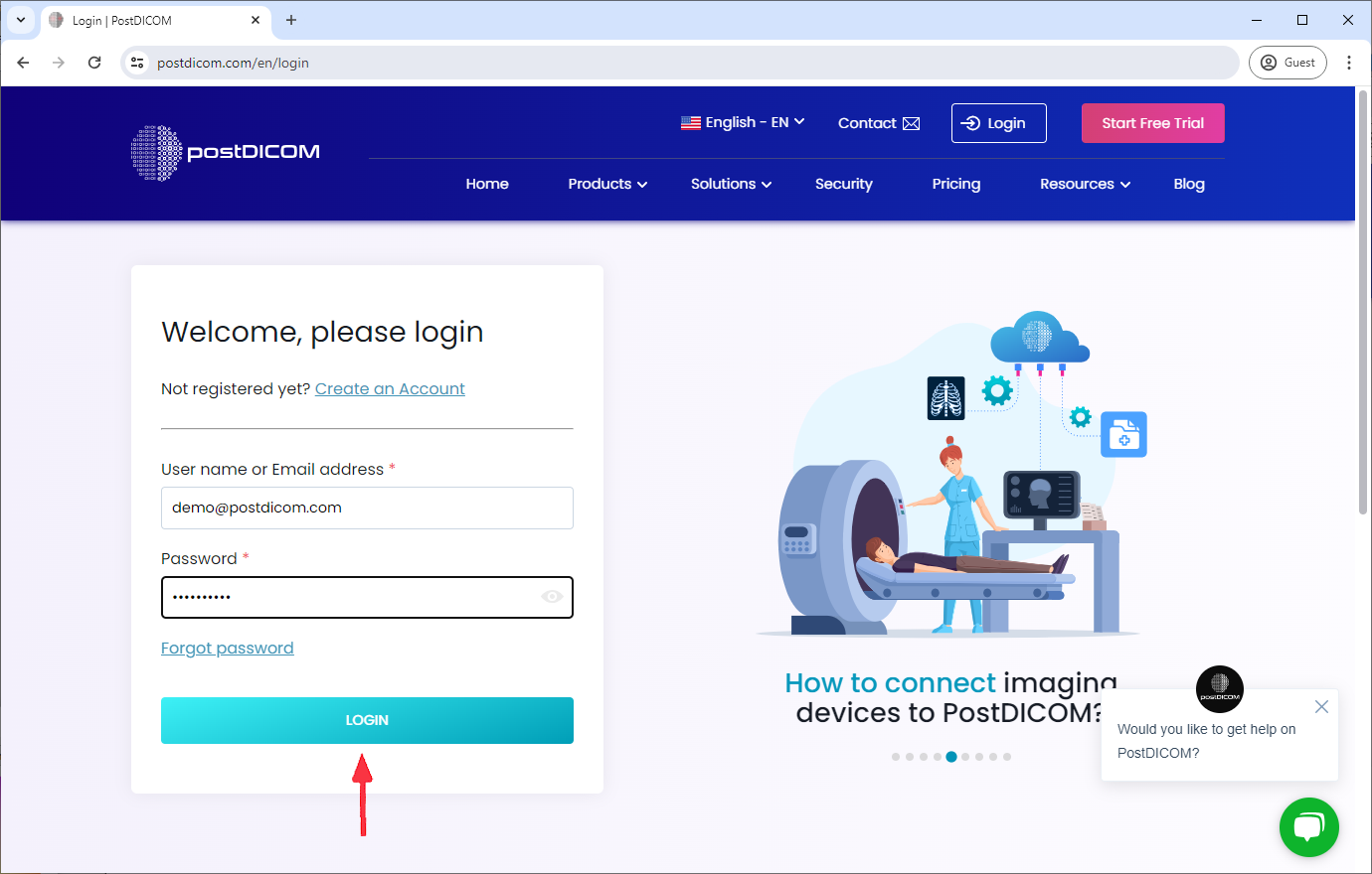 Hoe u zich abonneert op de betaalde pakketten van PostDICOM