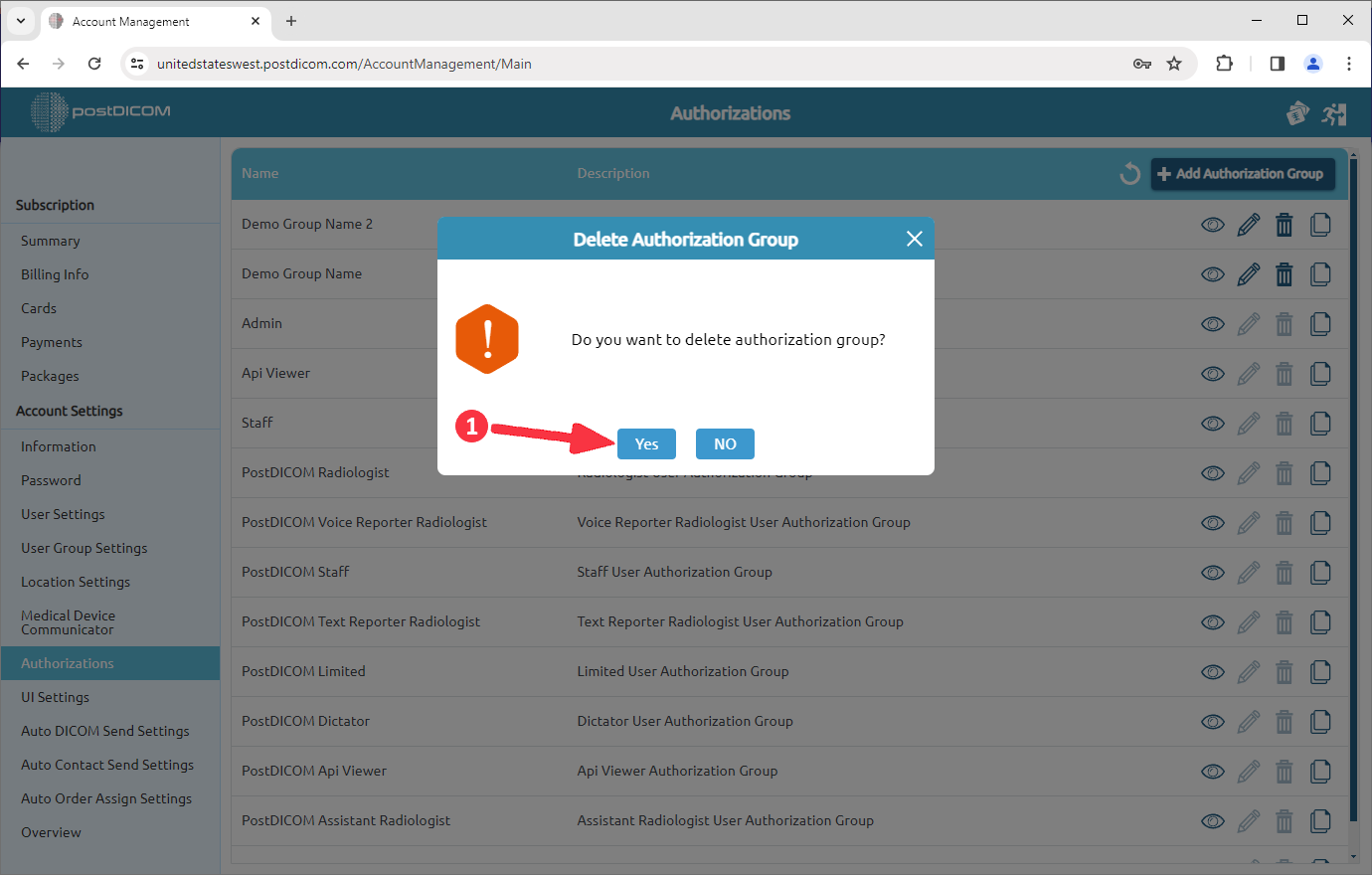 Autorisaties Beheren