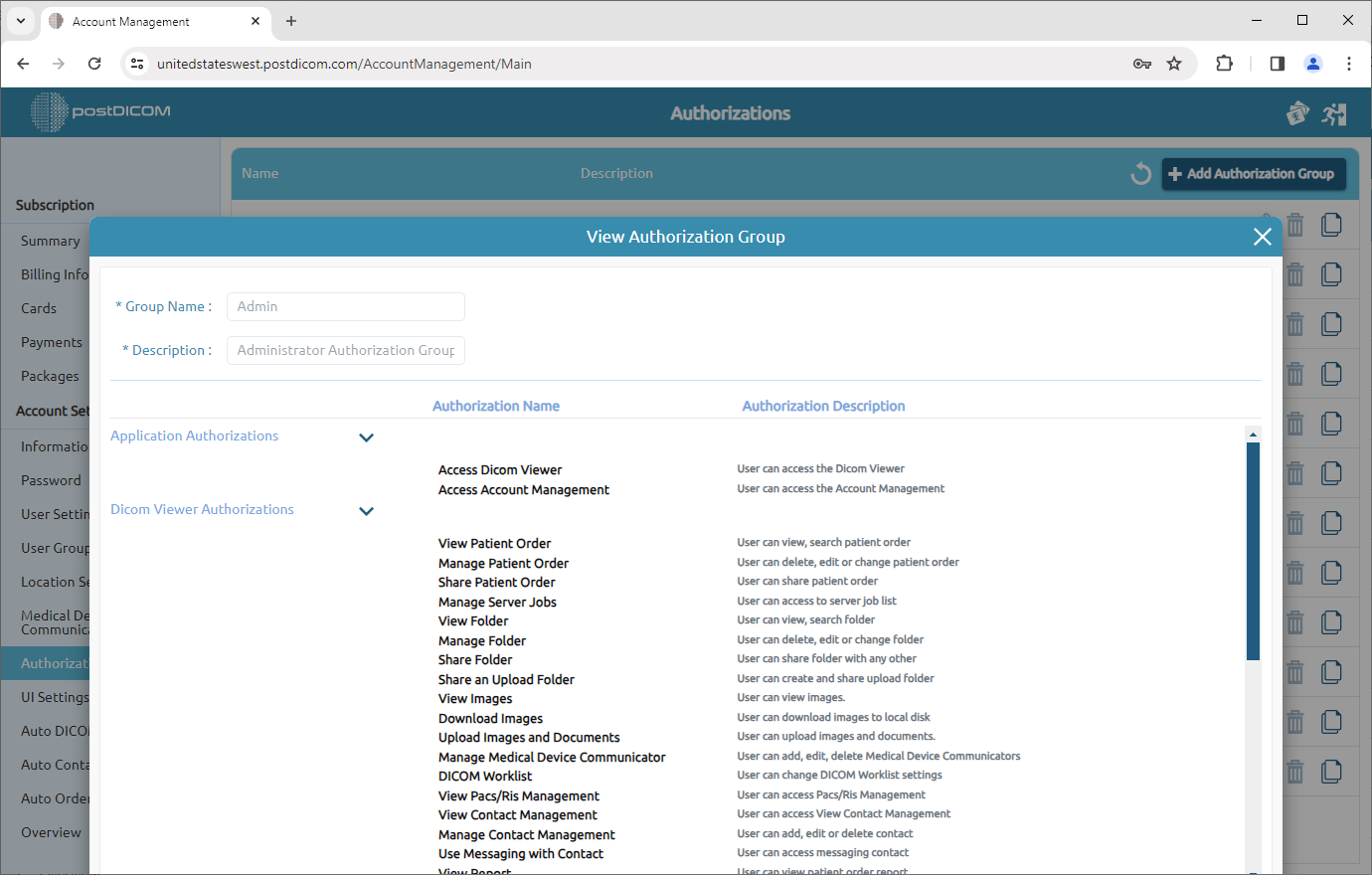 Autorisaties Beheren