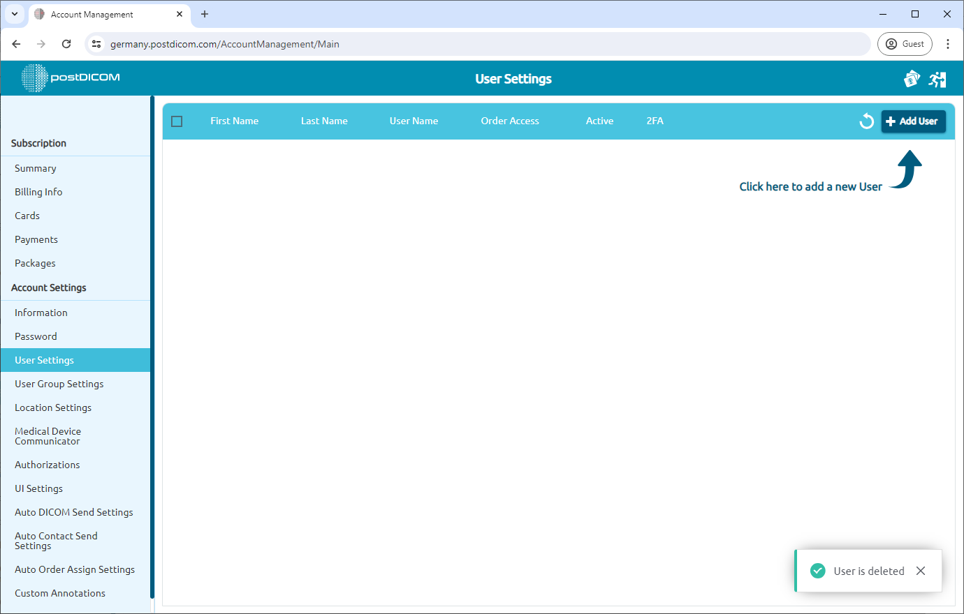 Gebruikersinstellingen beheren