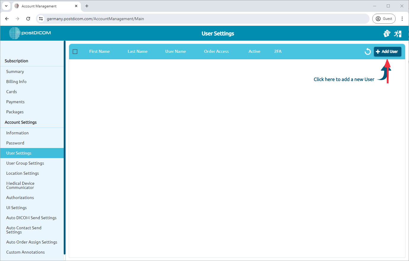 Gebruikersinstellingen beheren