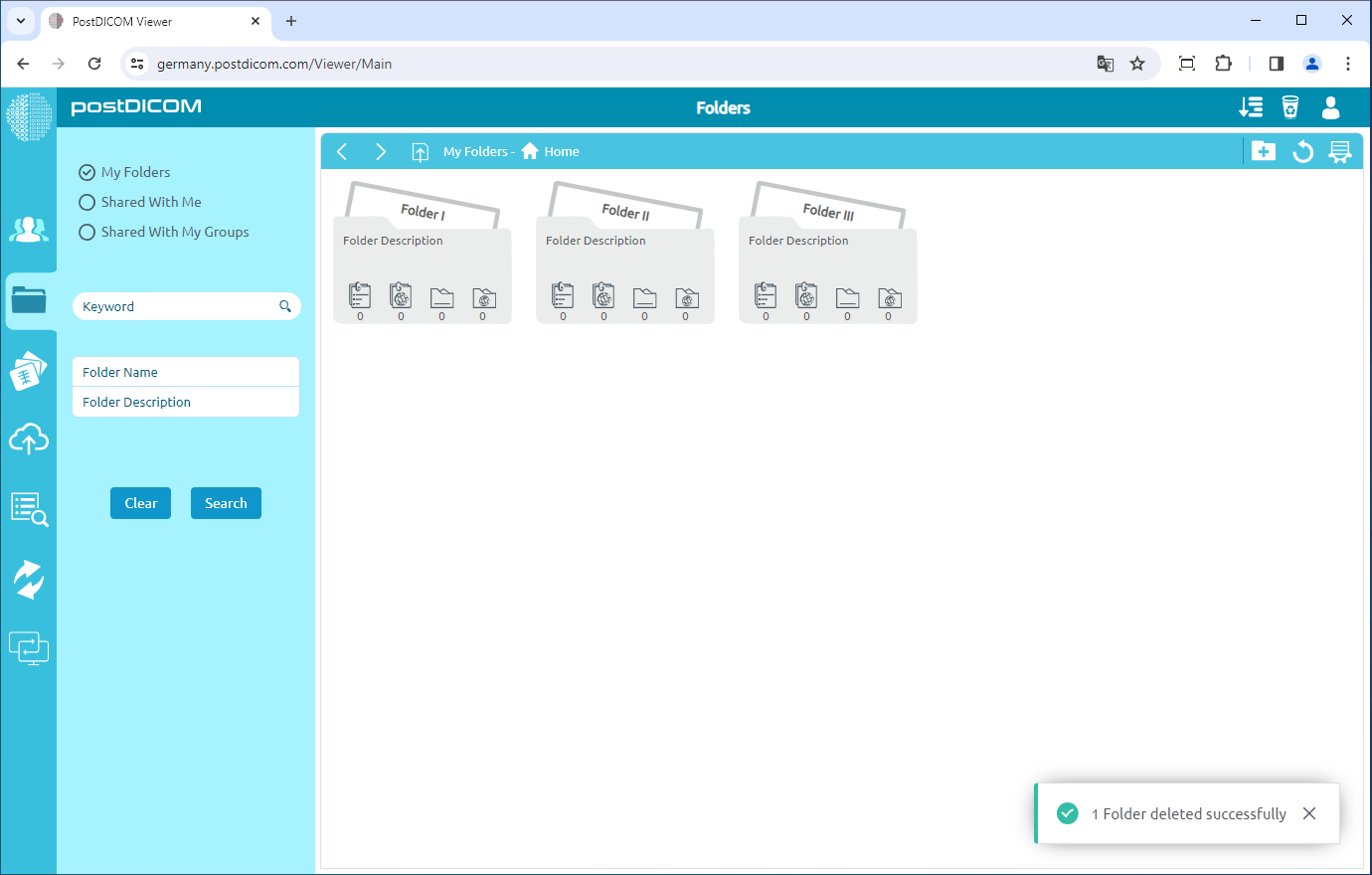 Mappen naar de prullenbak verplaatsen