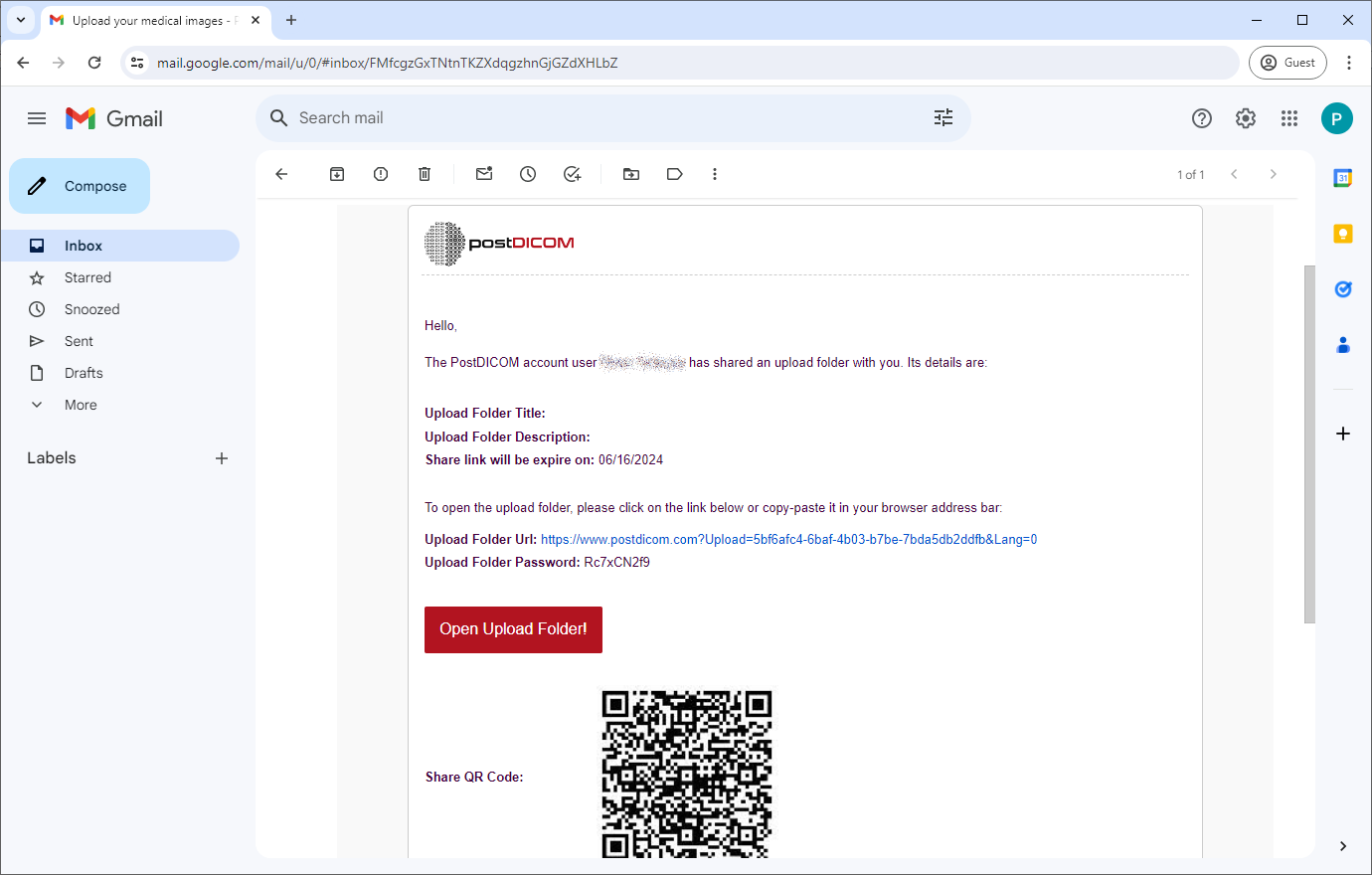 DICOM-beelden naar uw arts sturen
