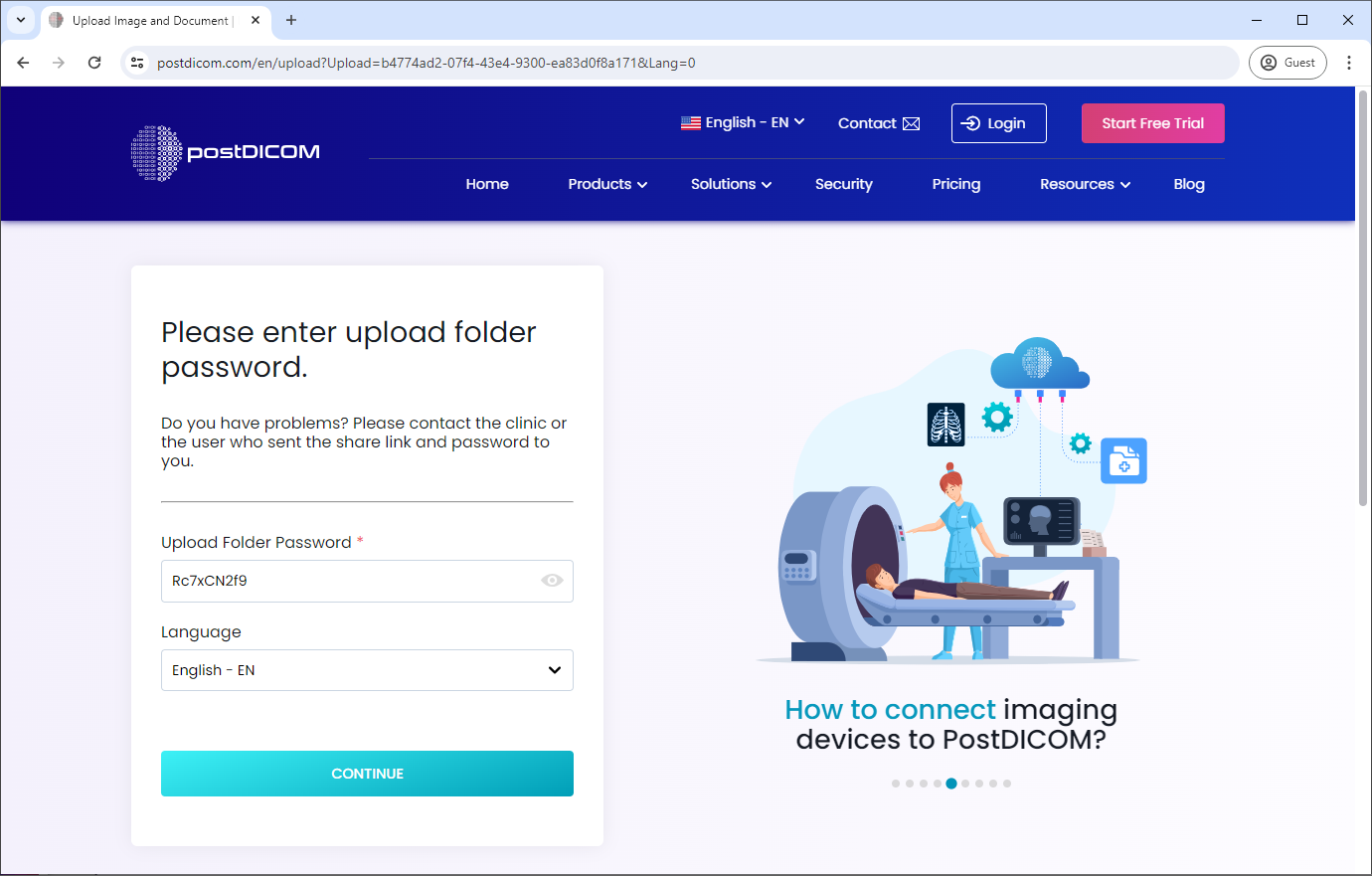 DICOM-beelden naar uw arts sturen