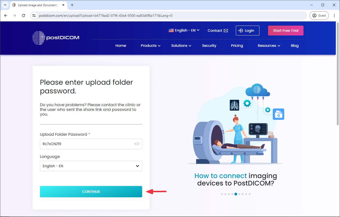 DICOM-beelden naar uw arts sturen