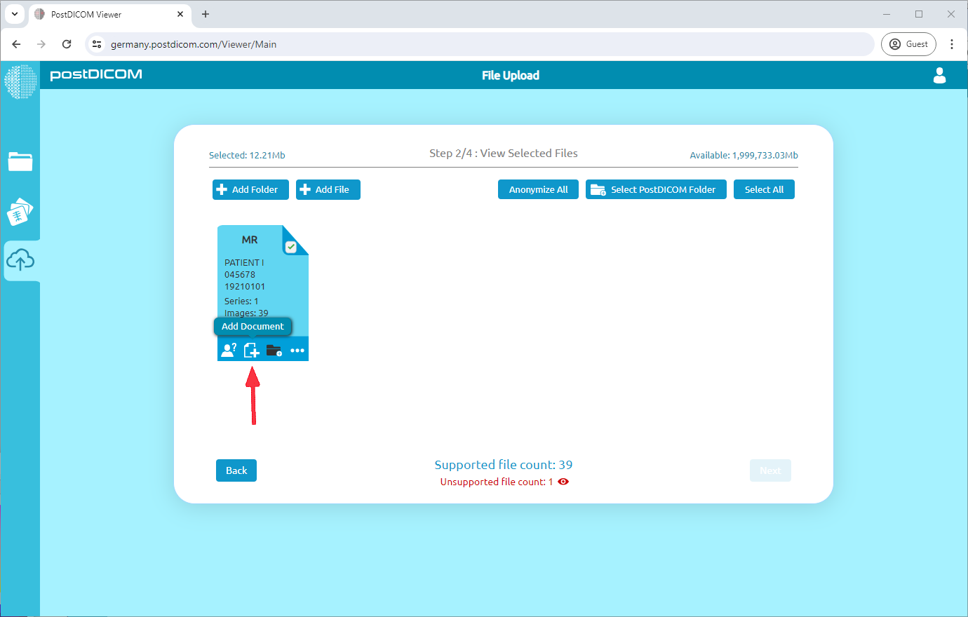 DICOM-beelden naar uw arts sturen