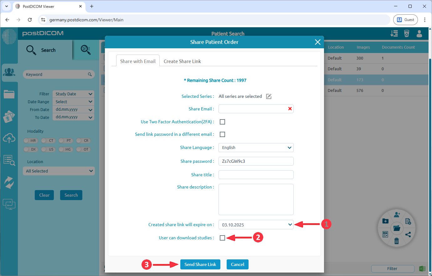 Patiëntorders delen