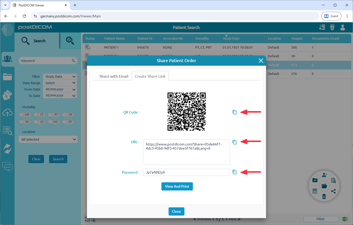 Patiëntorders delen