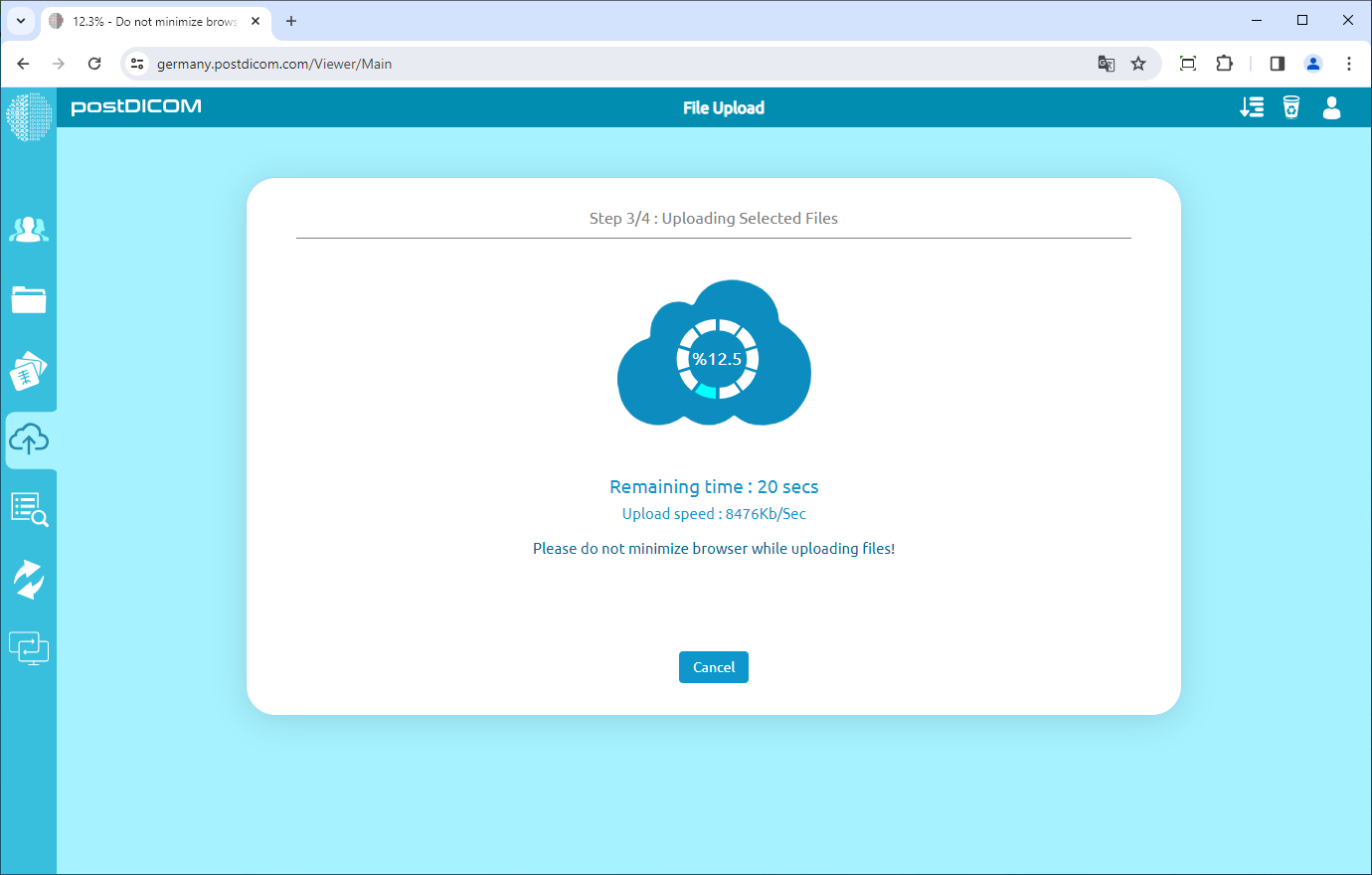 Medische beelden uploaden