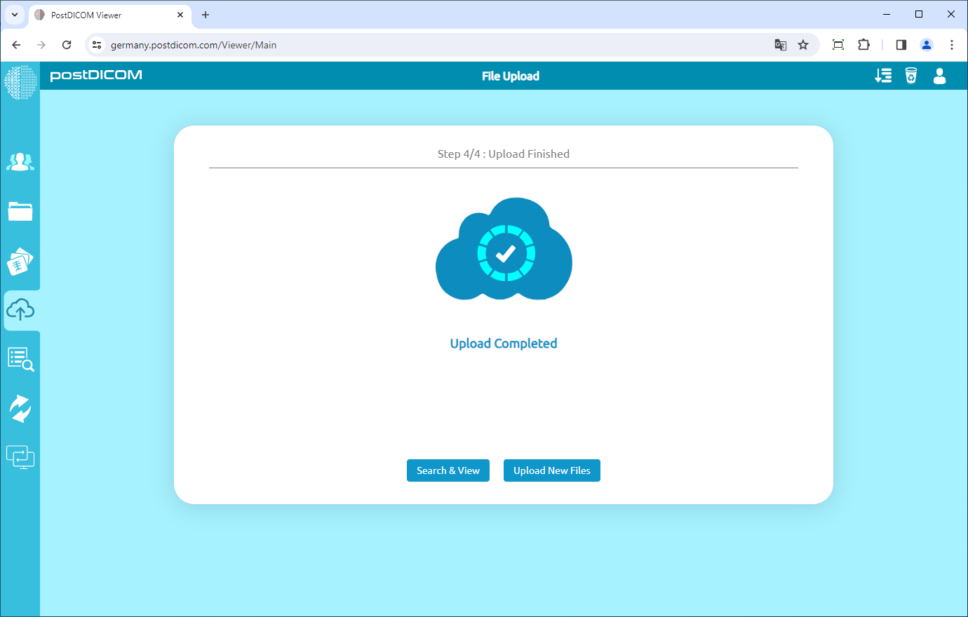 Medische beelden uploaden