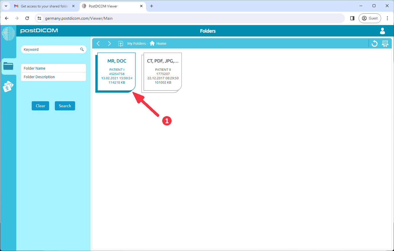 Gedeelde beelden bekijken die naar uw e-mail zijn verzonden