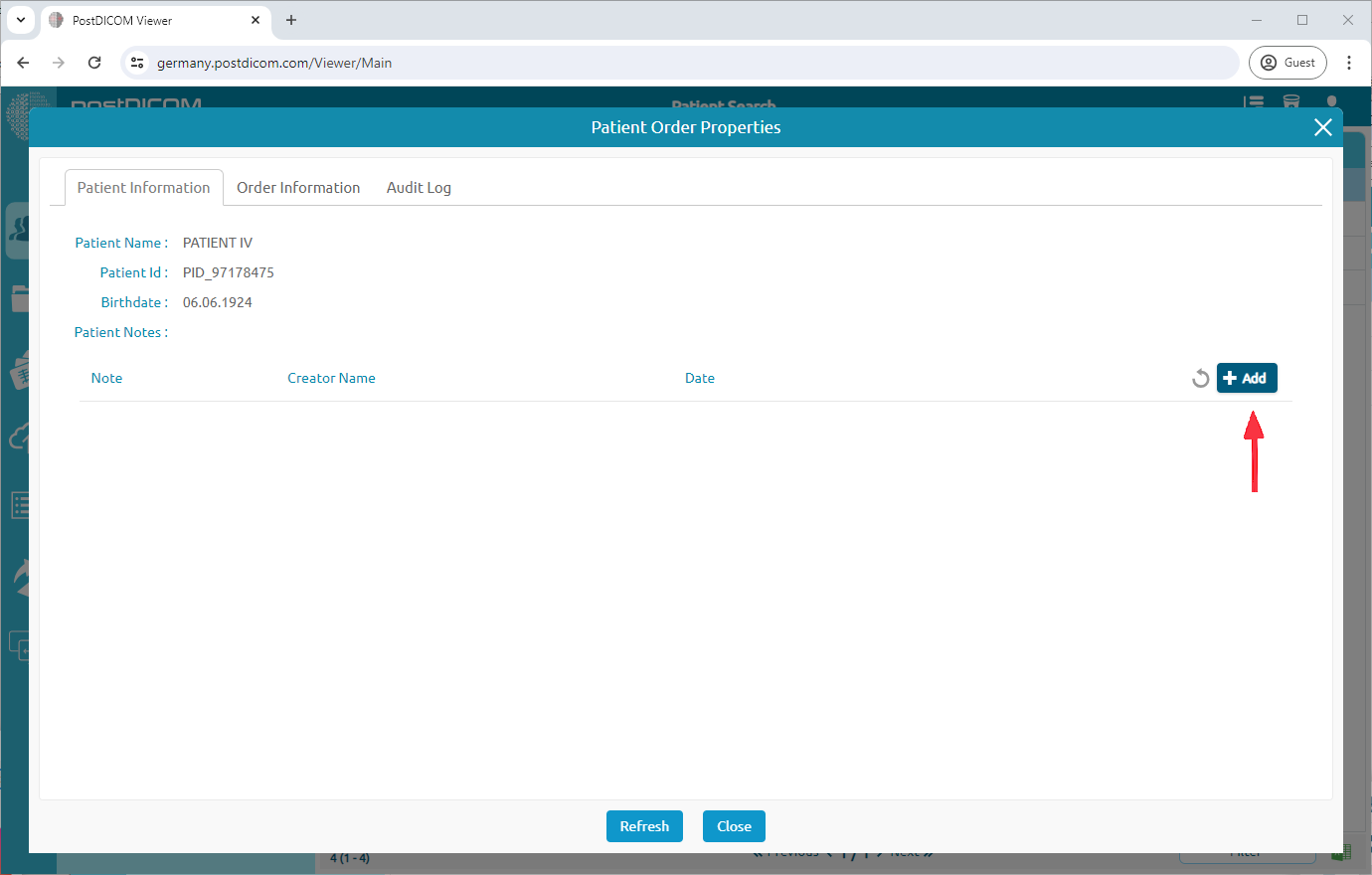 Order-eigenschappen bekijken