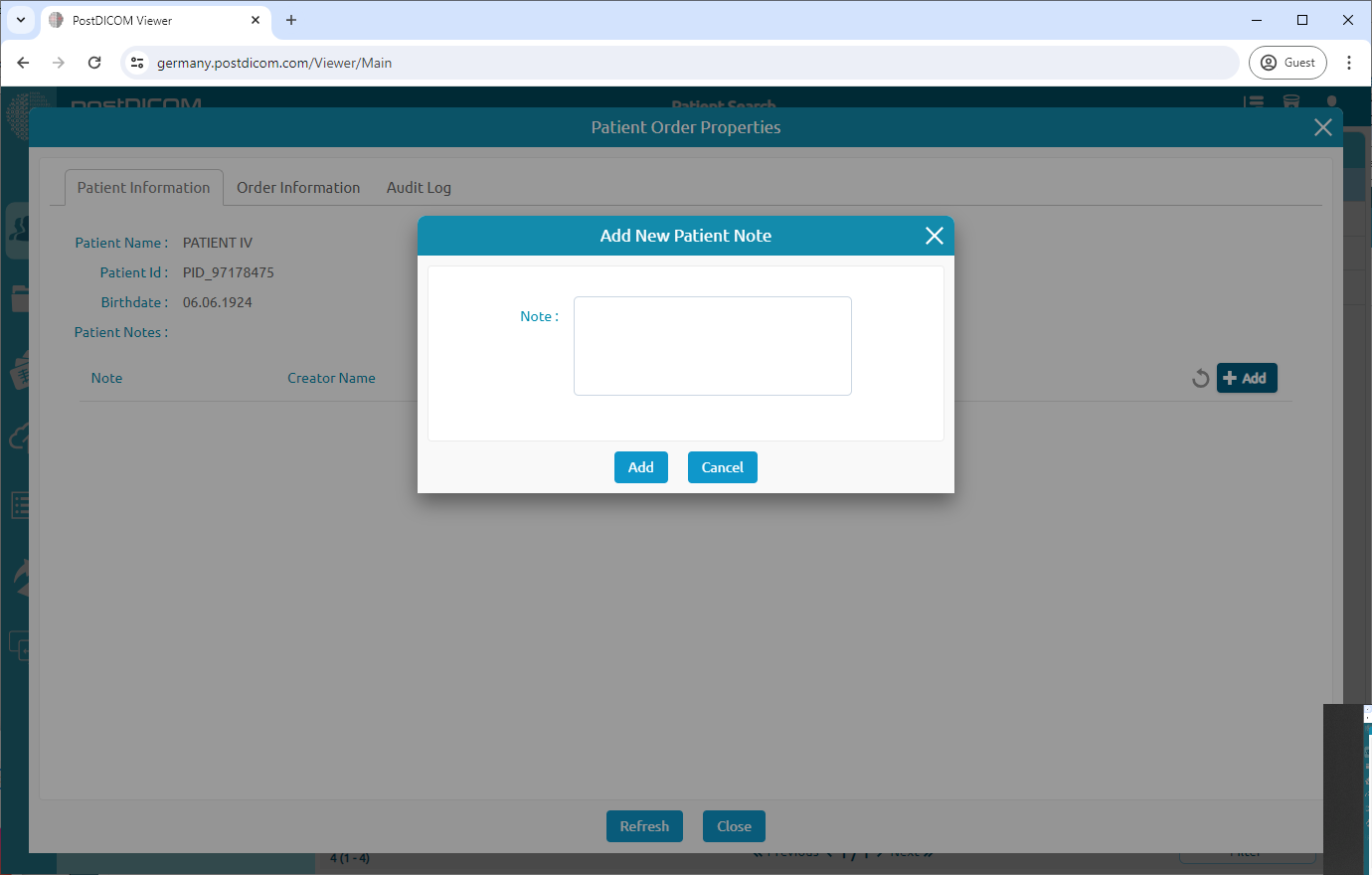 Order-eigenschappen bekijken
