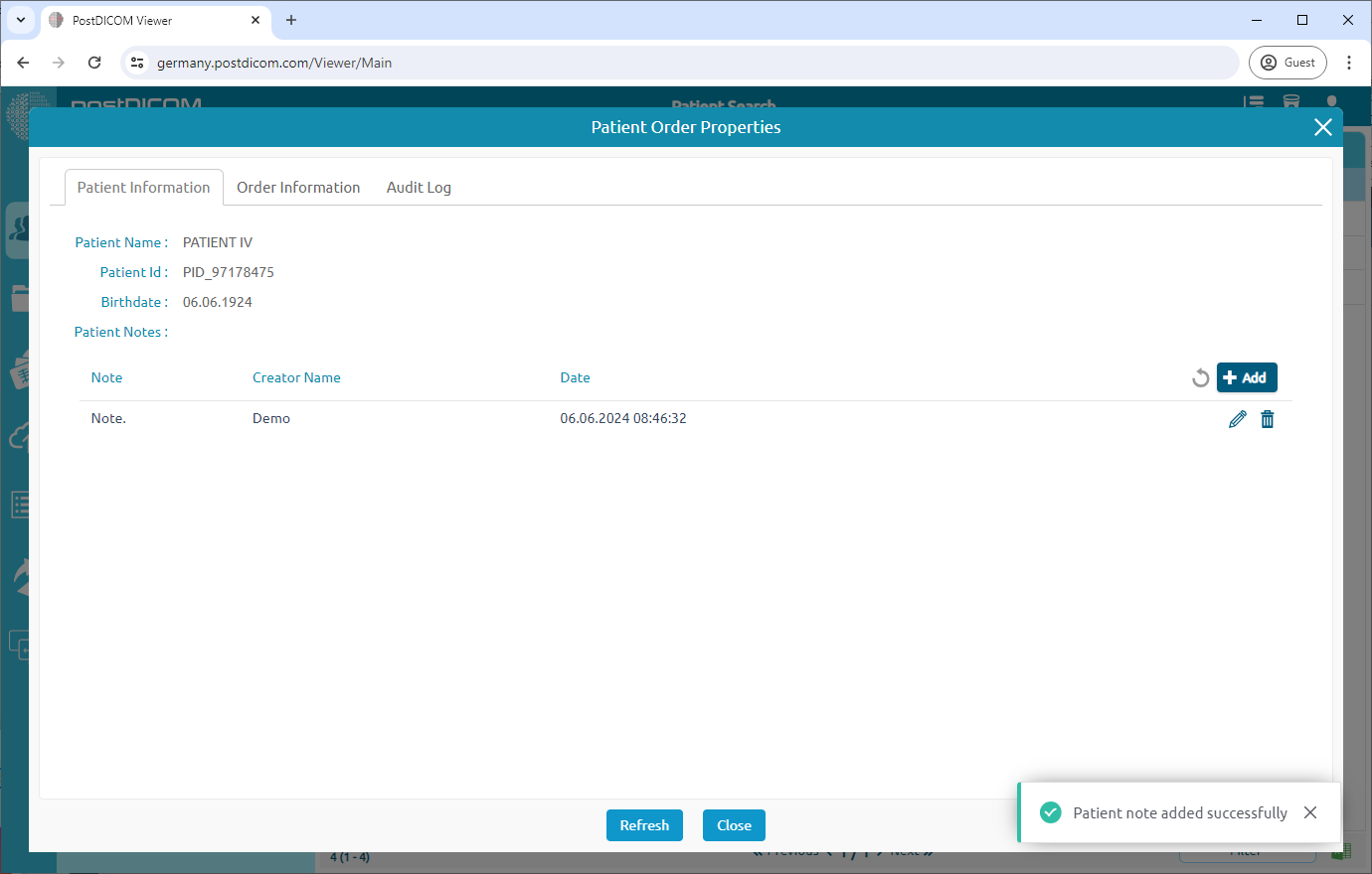 Order-eigenschappen bekijken