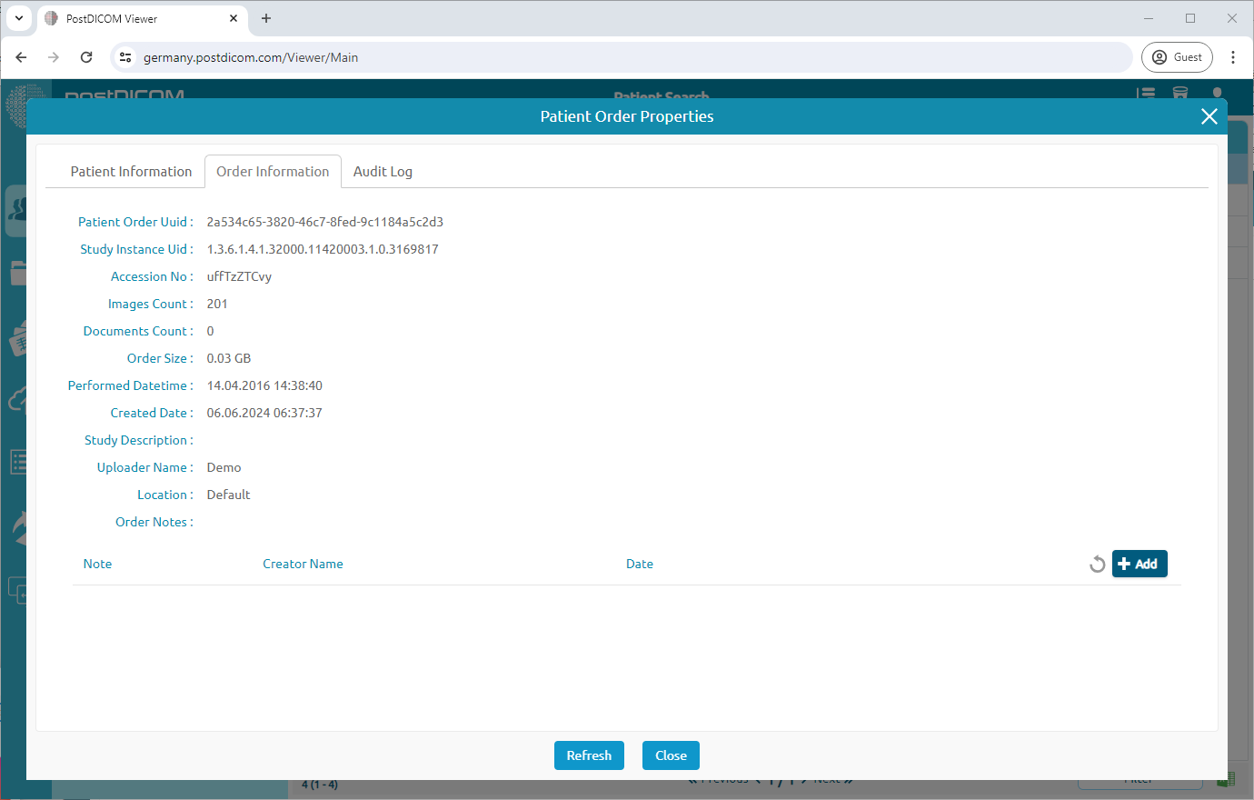 Order-eigenschappen bekijken